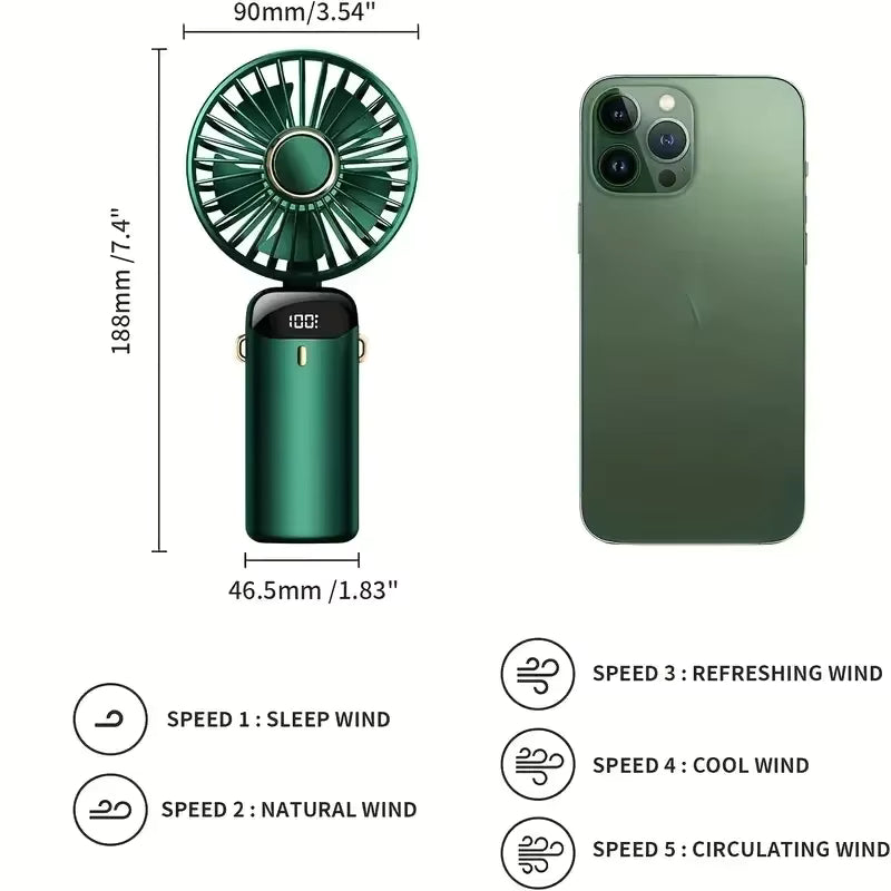 Airlio™ Ventilateur Portable Rechargeable